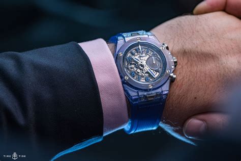 hublot big bang all black blue|hublot big bang full sapphire.